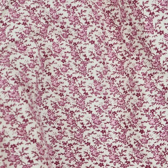 French Connection Floral Cottagecore Puff Sleeve Poplin Smocked Babydoll Top M - Picture 8 of 8